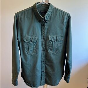 Dark Green Button-Up Shirt